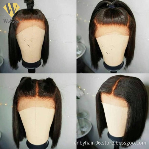 Hot Sale HD Bob Lace Front Wig,Top Brazilian Perruque Bob Lace Wig,180 200 Density Pre Plucked Full Hd Human Hair Lace Wig
